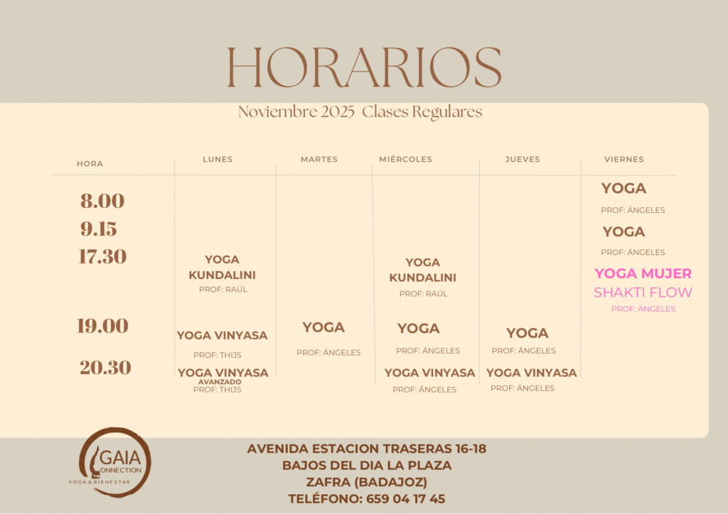 Horario Noviembre 25